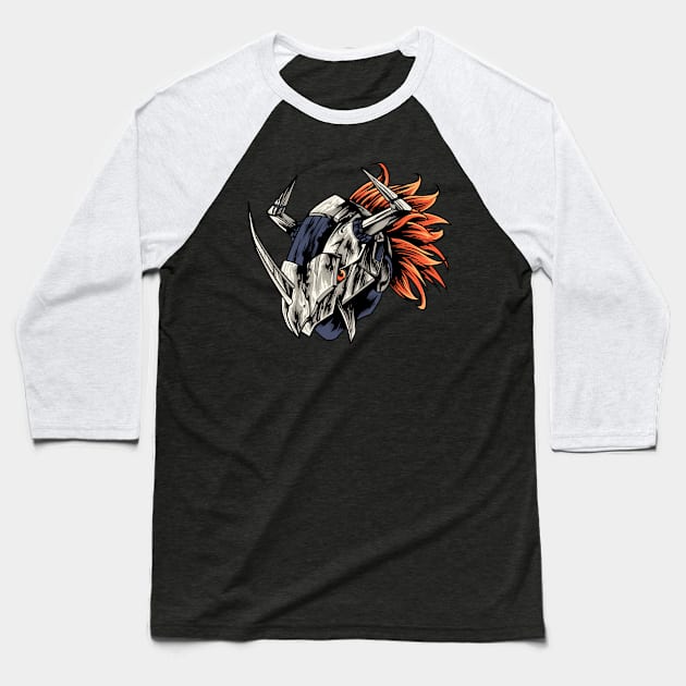 War Greymon Baseball T-Shirt by midthos